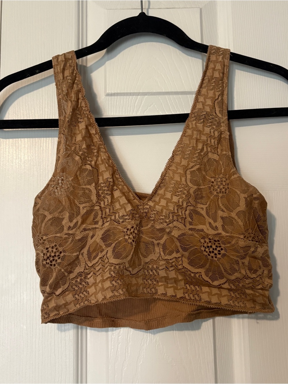 aerie Ribbed Tank Top in Warm Brown